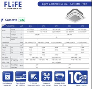 Spesifikasi AC Cassette FLIFE